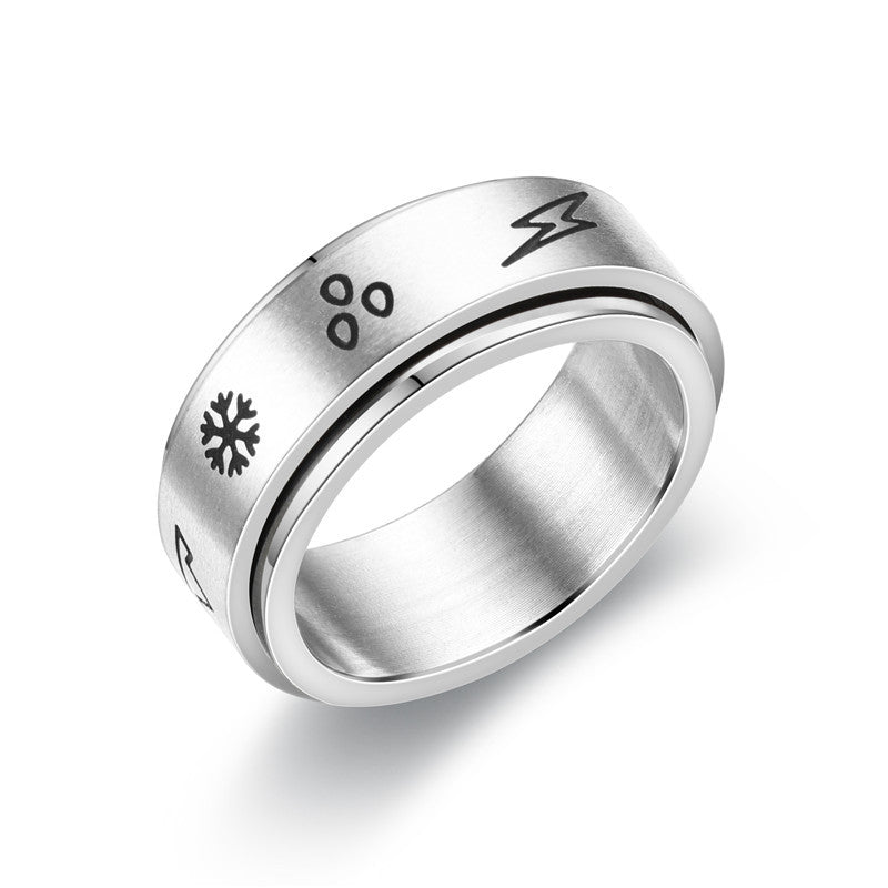 Herren Ring mit kunstvollem Mond- und Sternmotiv Shop Nory