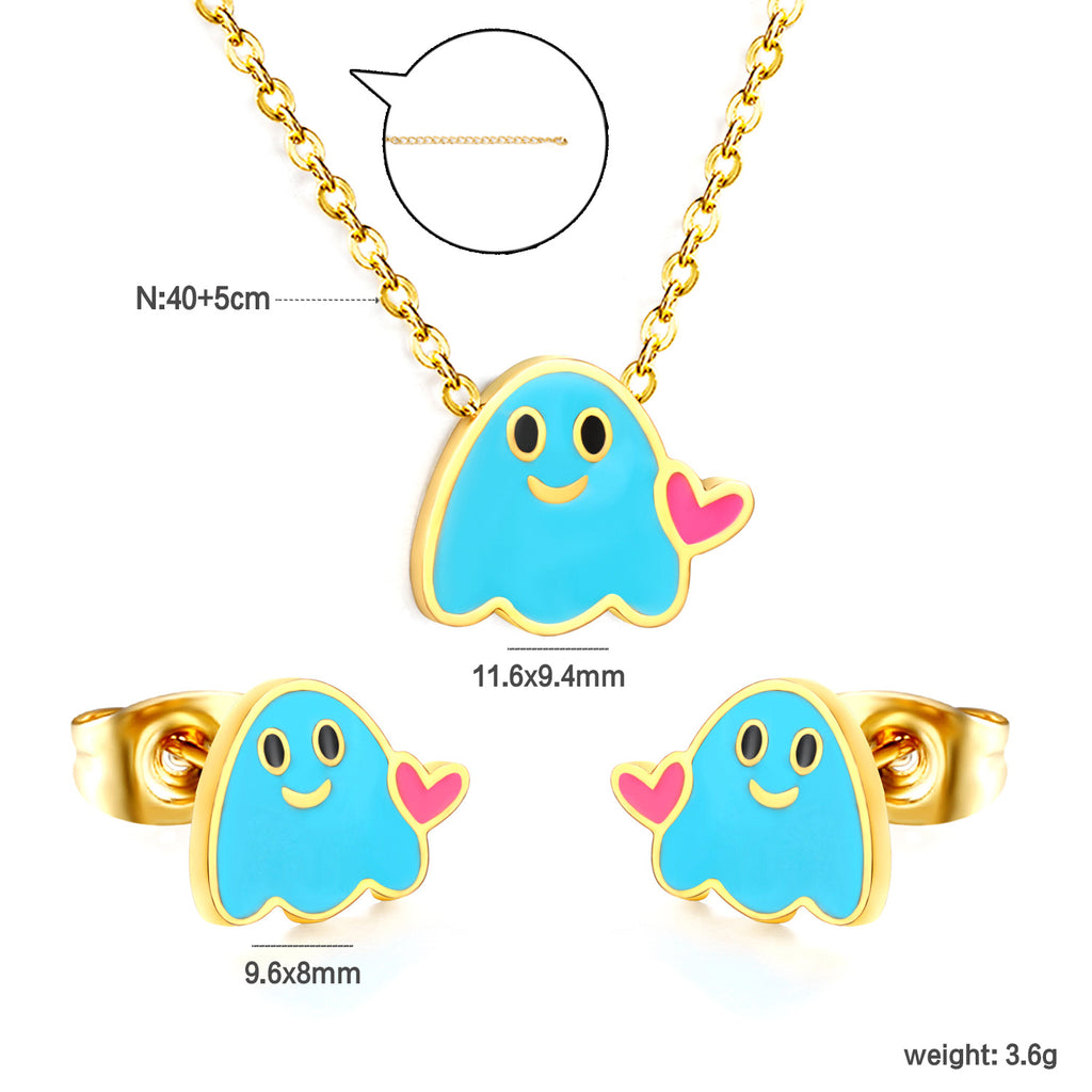 Damen Schmuckset mit Eiscreme-Anhängern Shop Nory
