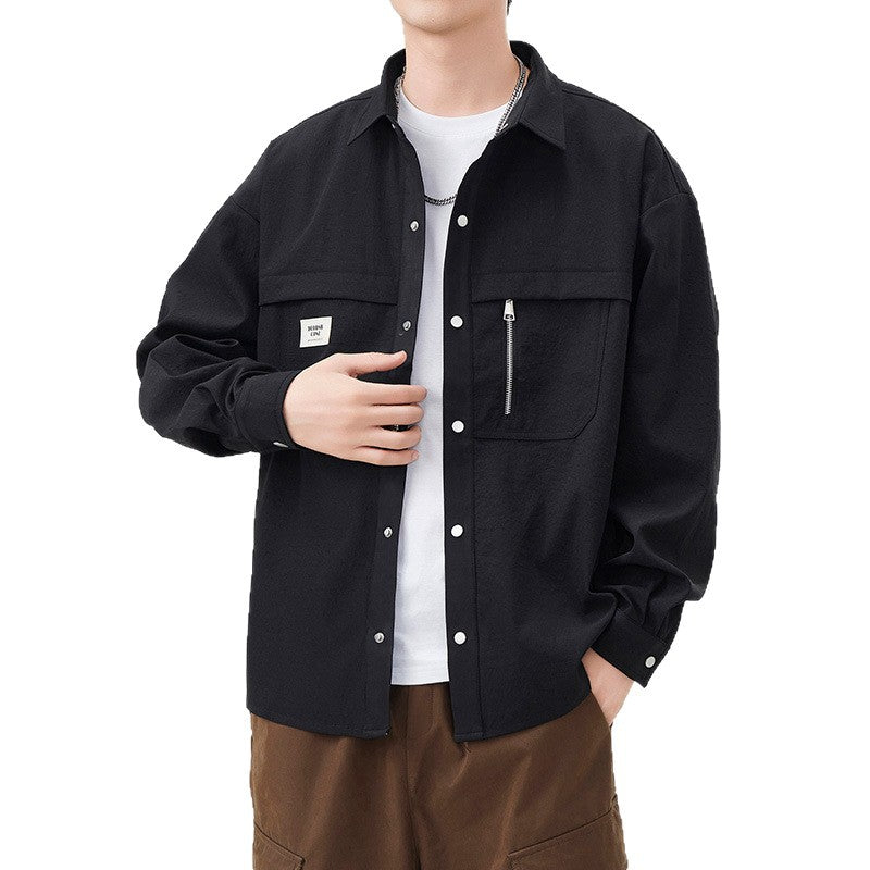 Herren Modische Utility-Jacke mit praktischen Taschen Shop Nory