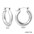 Damen Creolen mit elegantem und modernem Design aus hochwertigem Edelstahl Shop Nory
