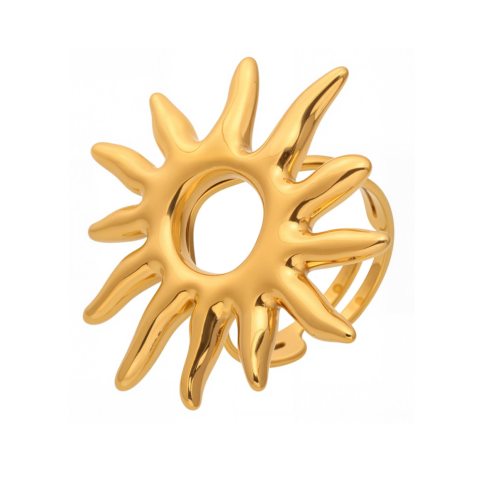 Damenring im Sonnendesign aus hochwertigem Edelstahl Shop Nory