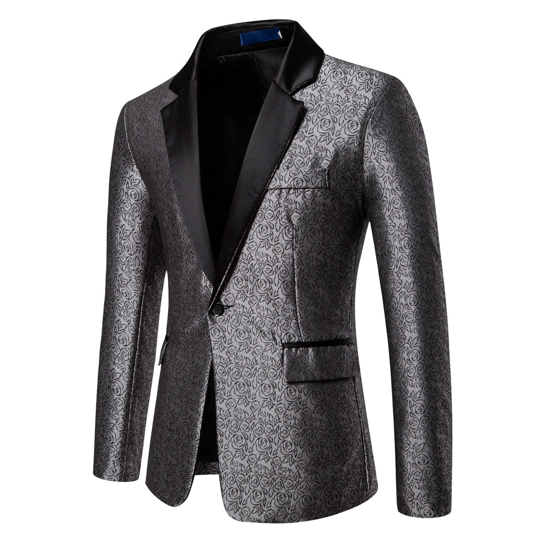 Herren Zweiteiliges Smoking-Set mit gemustertem Sakko und Satinrevers Shop Nory