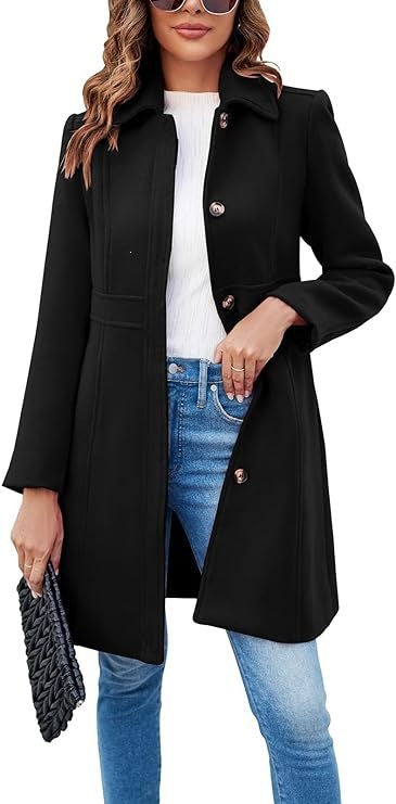 Damen Elegante Wollmantel
