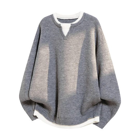 Damen Eleganter lässiger Pullover mit V-Ausschnitt und weitem Schnitt Shop Nory