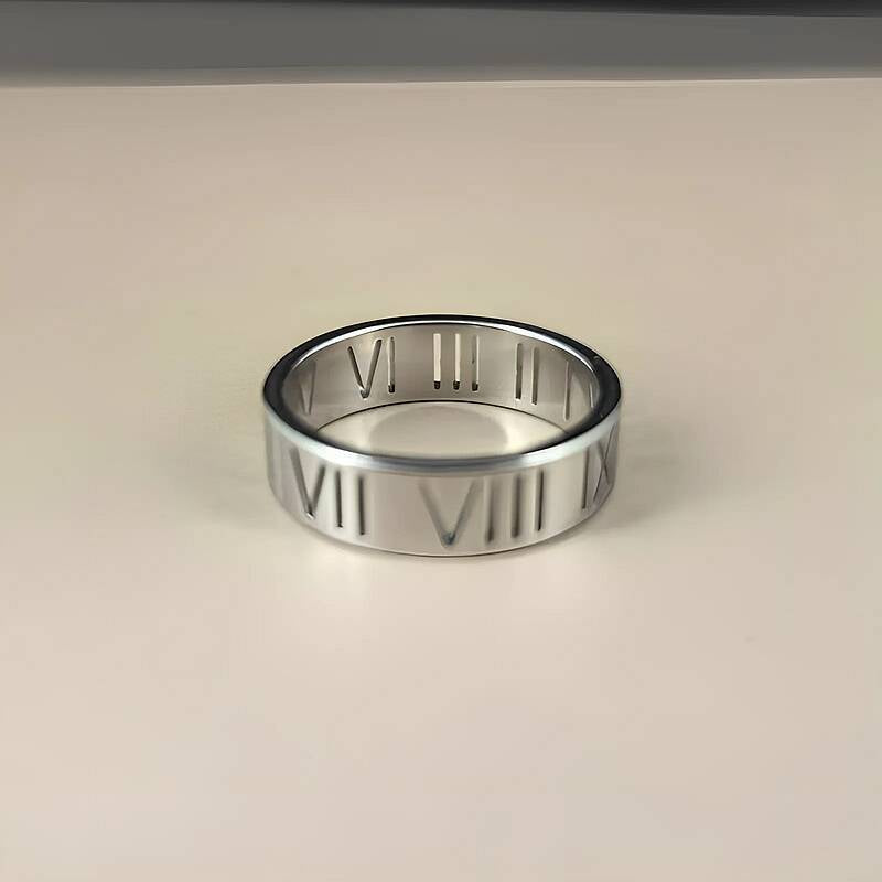 Herren Ring mit kunstvoller römischer Zifferngravur Shop Nory