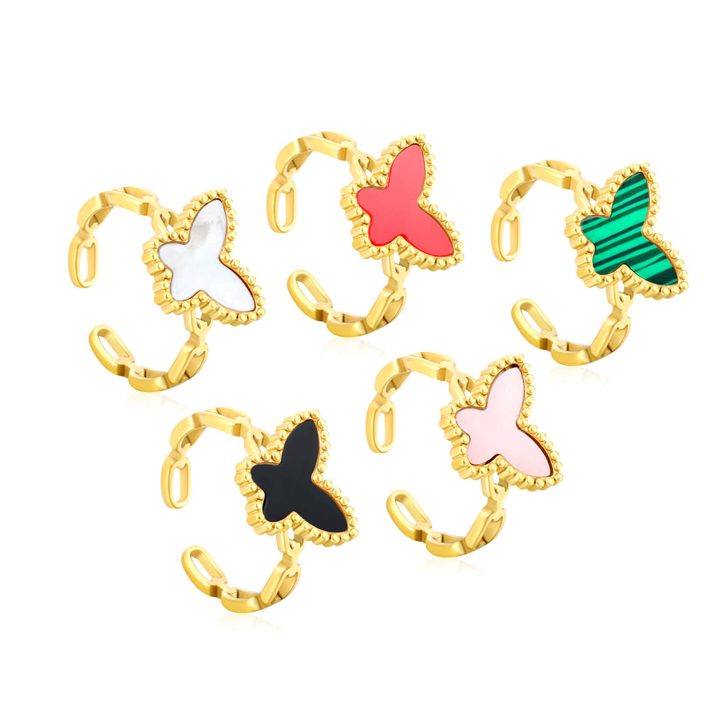 Damen verstellbarer Ring mit charmantem Augenanhänger und funkelnden Zirkonsteinen Shop Nory