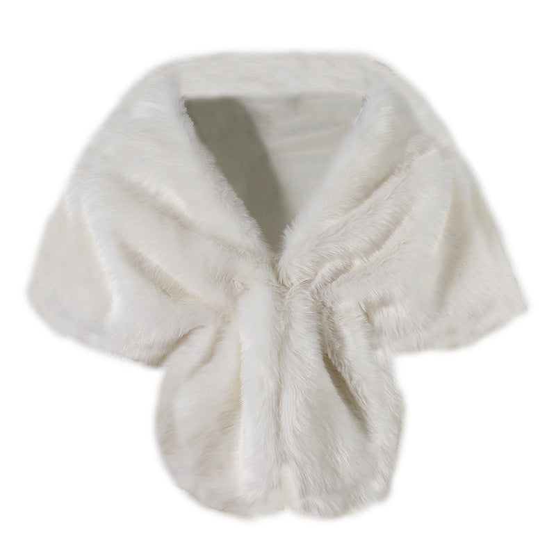 Damen elegante Kunstpelz-Schulterstola im Capelet‑Schnitt Shop Nory