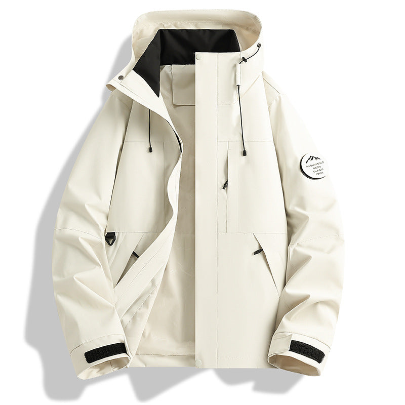 Herren Wasser- und Winddichte Softshell-Outdoorjacke mit verstellbarer Kapuze Shop Nory