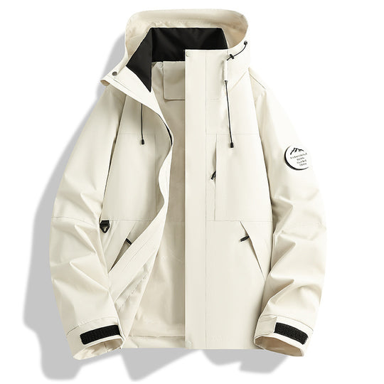 Herren Wasser- und Winddichte Softshell-Outdoorjacke mit verstellbarer Kapuze Shop Nory