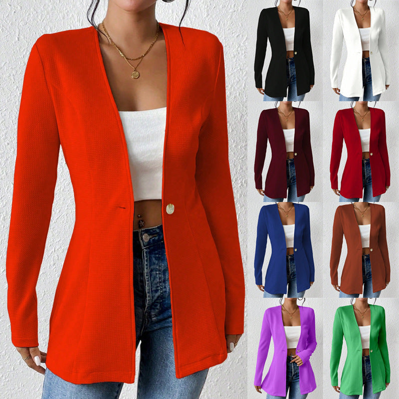 Damen elegante Blazerjacke mit asymmetrischem Schnitt
