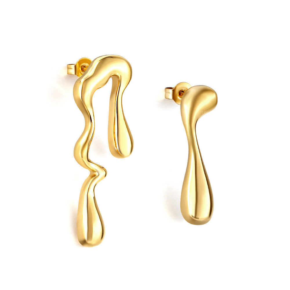 Damen stilvolle Ohrstecker mit einzigartigem Wellendesign Shop Nory