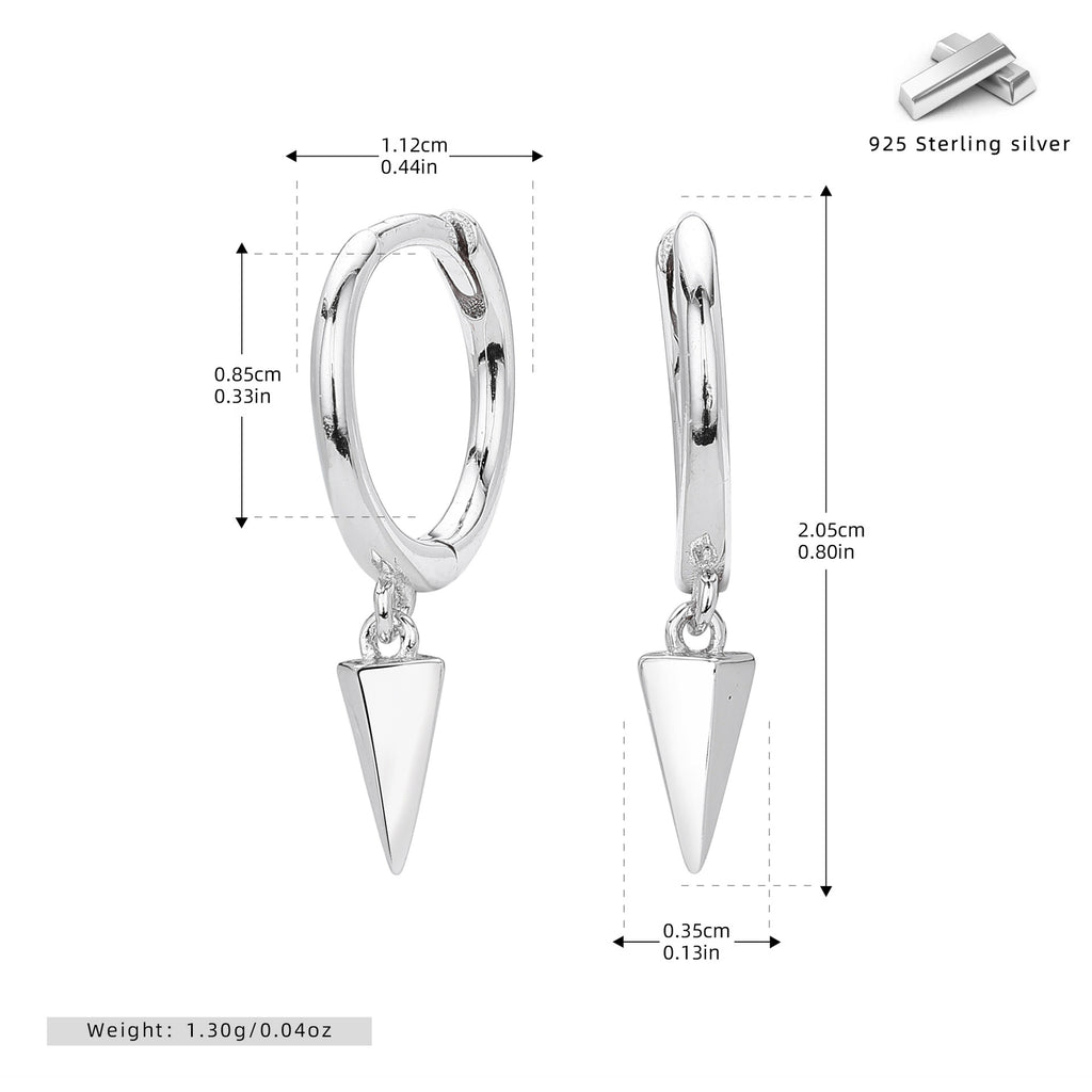 Damen Ohrringe mit modernem Anhänger-Design und feinem 925 Sterling Silber Shop Nory