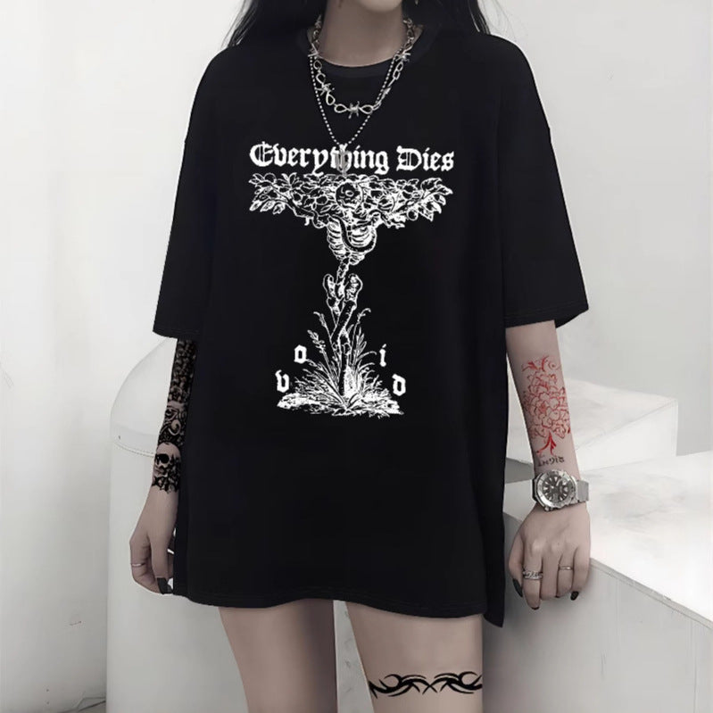 Damen Oversized T-Shirt mit dekorativem Schleifenmotiv Shopnory