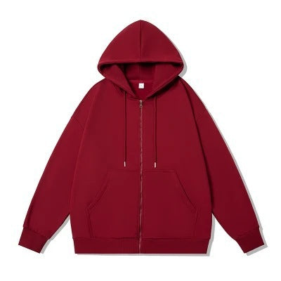Herren nan leichter taillierter Reißverschluss-Kapuzenpullover mit flachen Nähten und Kängurutasche Shop Nory