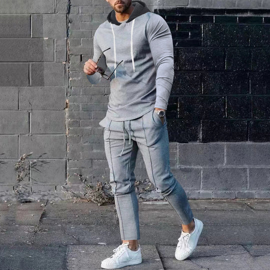 Herren nan zweiteiliges Kapuzen-Lounge-Set mit schmal geschnittenem Kapuzenpullover und tapered Jogginghose Shop Nory