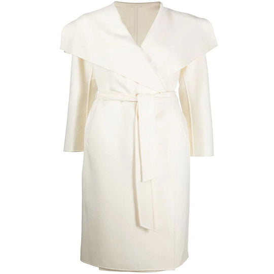 Damen Taillierter Wickelmantel im Kimono‑Look mit weitem Schalkragen und Bindegürtel Shop Nory