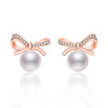 Damen Ohrringe mit Perlendesign und funkelnden Zirkonia Shop Nory