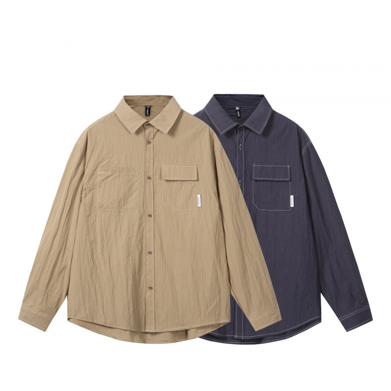 Herren Overshirt im Boxy‑Schnitt mit Kontrastnaht und aufgesetzten Brusttaschen Shop Nory
