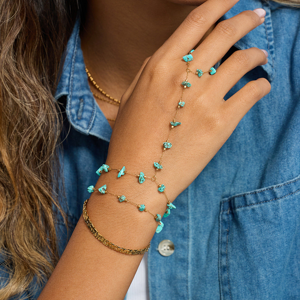 Damen Armband mit bunten Steinakzenten und hypoallergener Edelstahlverarbeitung Shop Nory