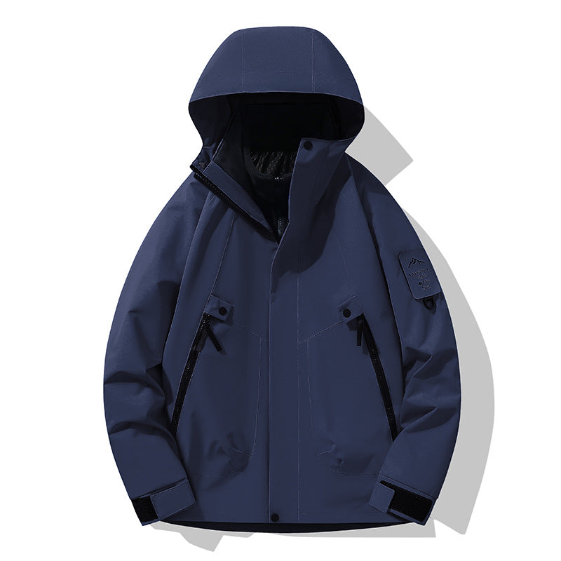 Unisex Wasserdichte, atmungsaktive Hardshell-Outdoorjacke mit Kapuze Shop Nory