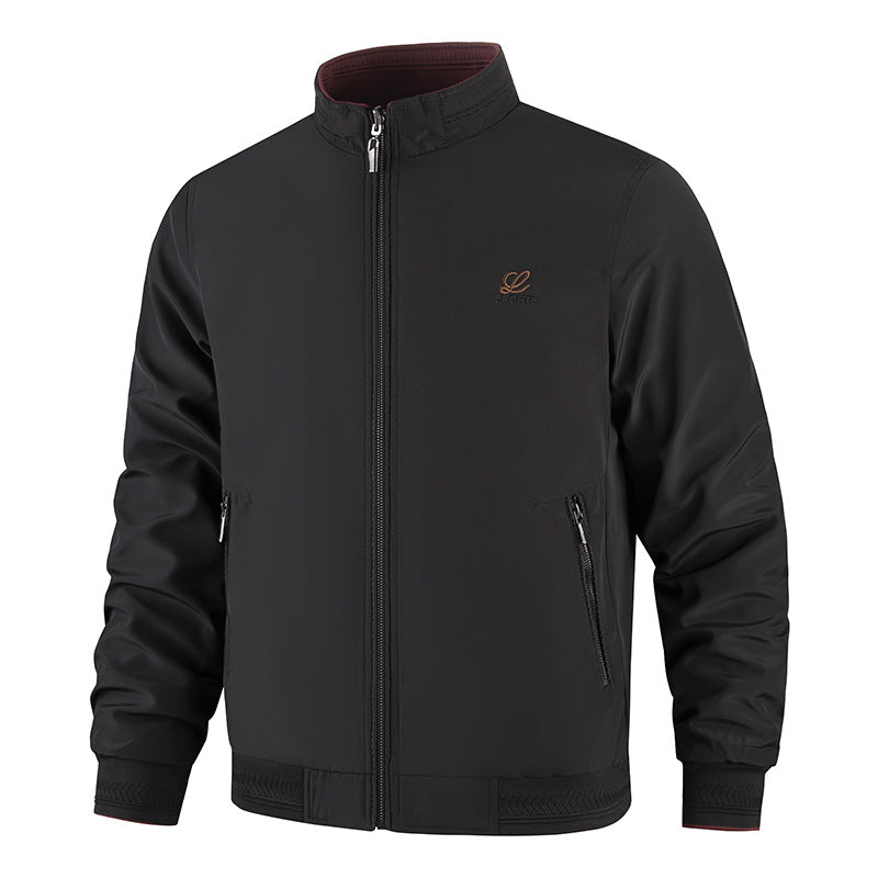 Herren Modische Freizeitjacke mit hohem Stehkragen und praktischen Taschen Shop Nory
