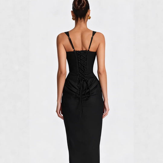 Damen Elegantes und figurbetontes Abendkleid mit vollständig gefüttertem Rock