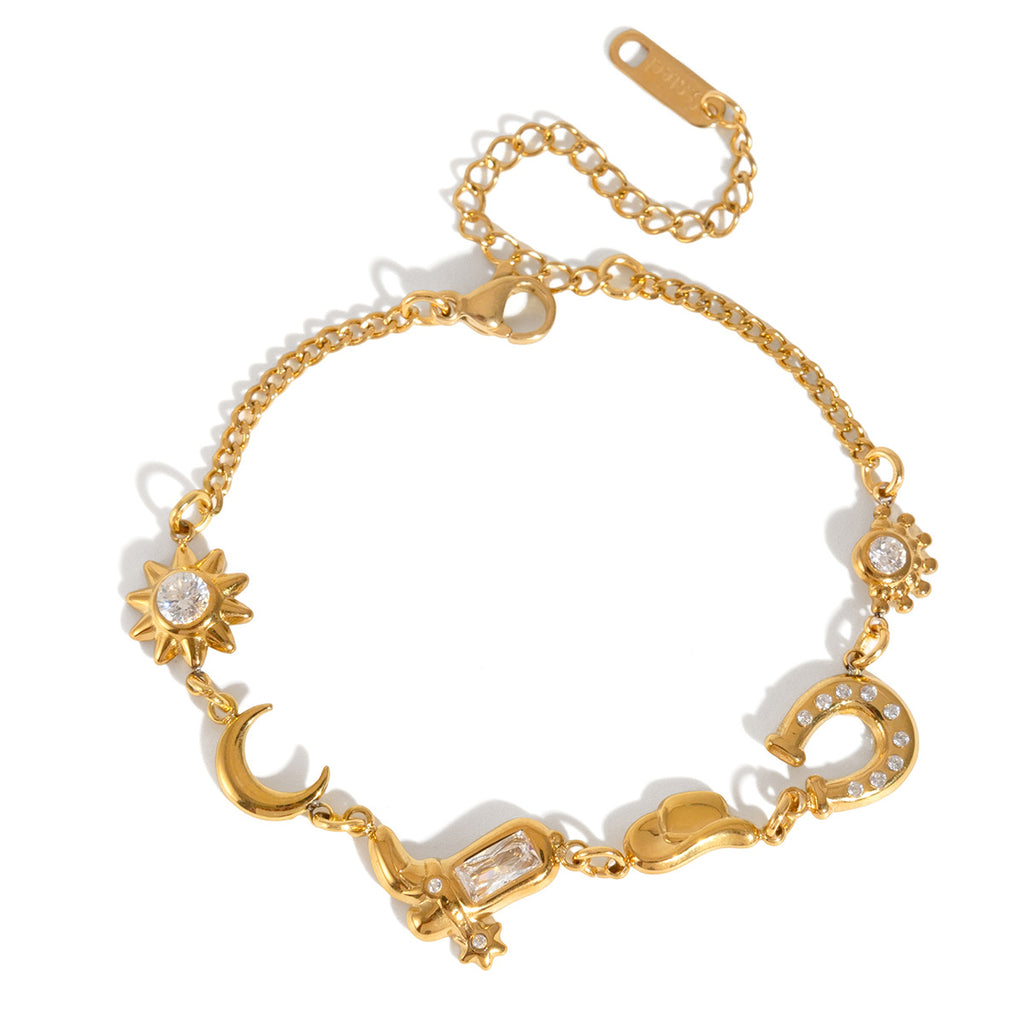 Damen Armband mit funkelnden Anhängern und elegantem Design Shop Nory