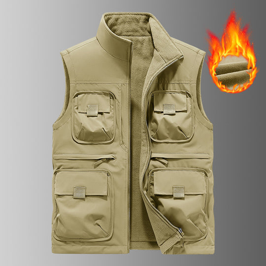 Herren Gefütterte Utility‑Weste mit Fleece‑Innenfutter und Mehrfachtaschen Shop Nory