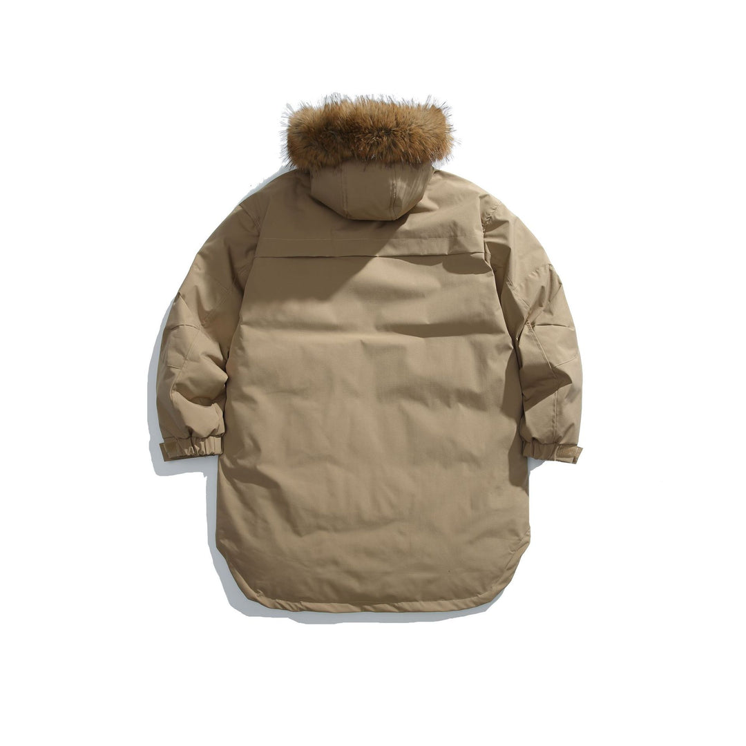 Herren Gefütterter Winterparka mit abnehmbarer Kunstfellkapuze Shop Nory