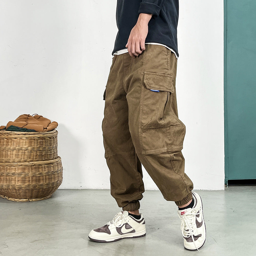 Herren Cargohose im Camouflage-Utility-Stil mit geradem Bein und robustem Canvas Shop Nory