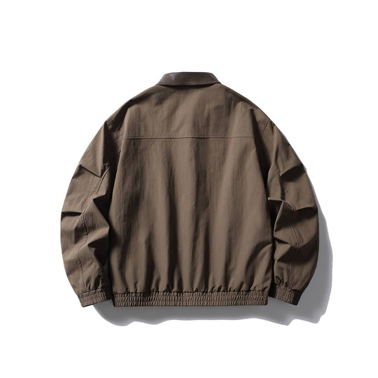 Herren Übergangsblouson mit Lederkragen und elastischem Saum Shop Nory