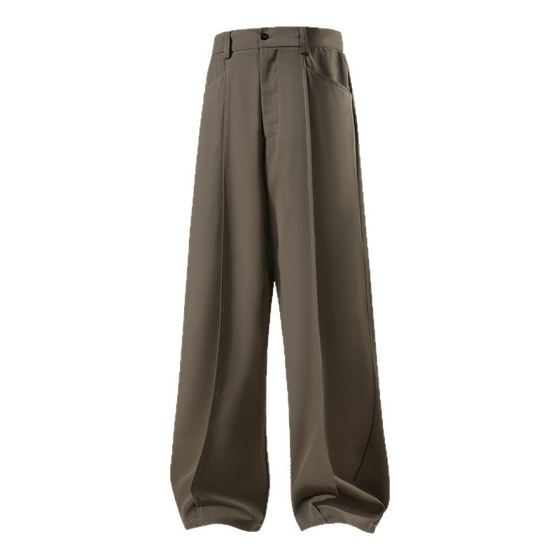 Herren Weite Crêpe‑Hose mit Bundfalte und gerader Bügelfalte Shop Nory