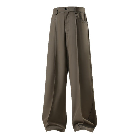 Herren Weite Crêpe‑Hose mit Bundfalte und gerader Bügelfalte Shop Nory