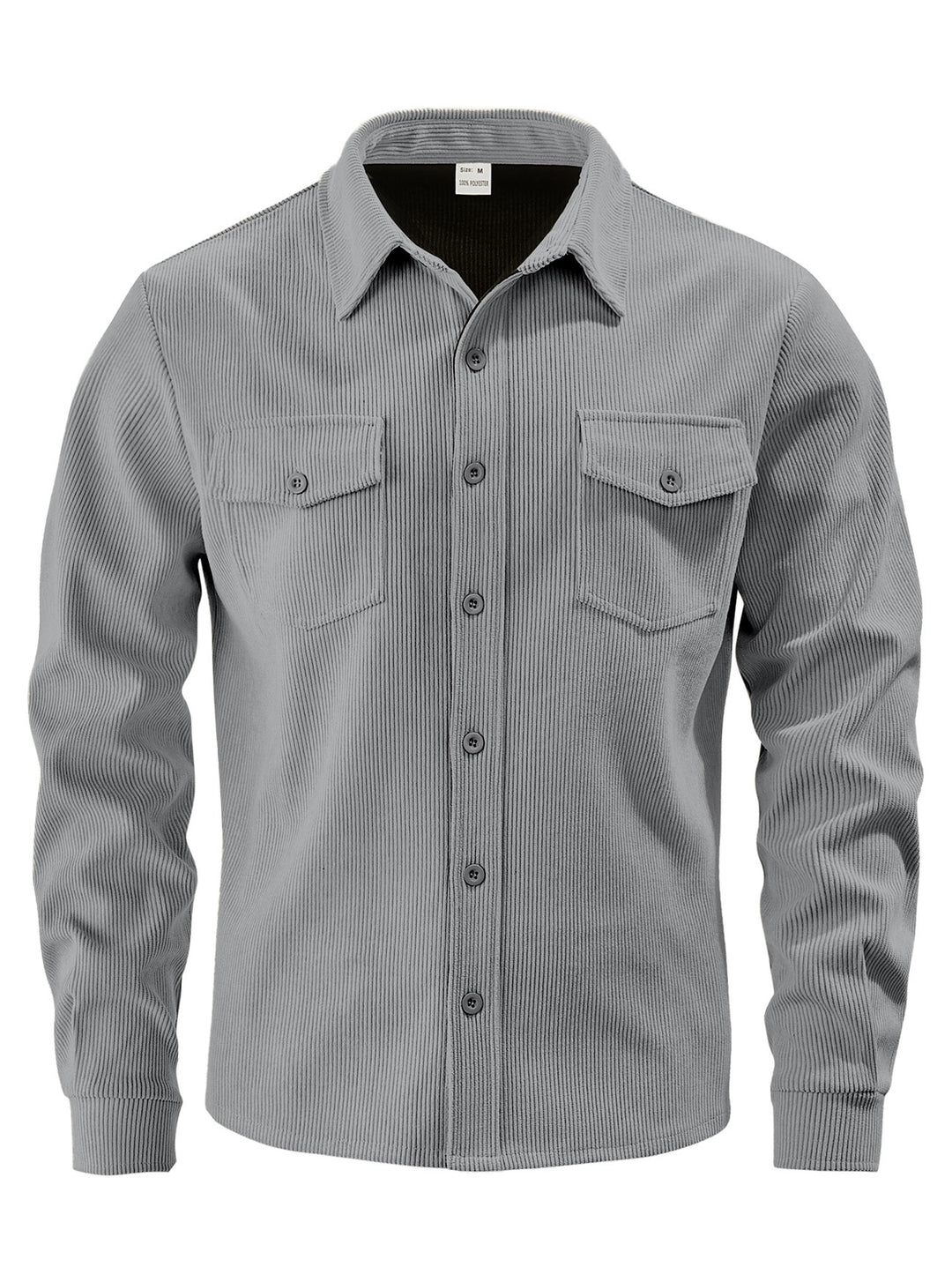 Herren Kordhemdjacke aus breitem Cord mit Pattentaschen und Hemdkragen Shop Nory
