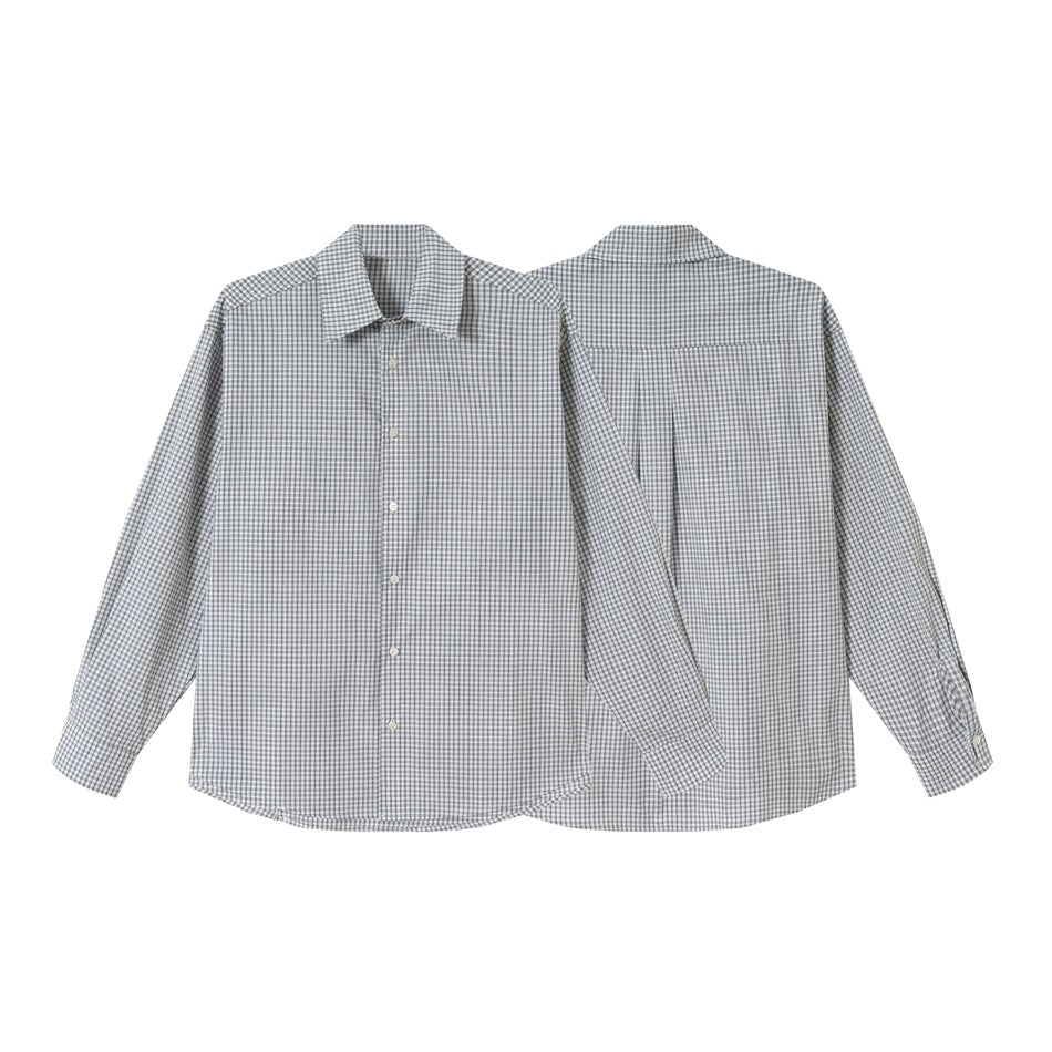 Unisex Oversized Karo-Hemd im Relaxed-Fit mit abgerundetem Saum Shop Nory