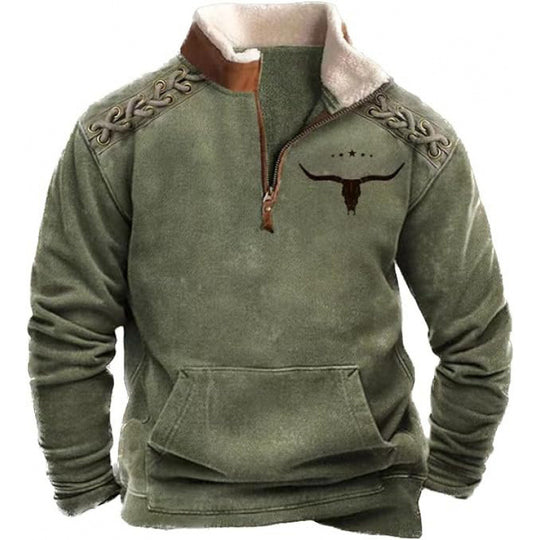 Herren Wärmender Fleece-Pullover mit Stehkragen Shop Nory