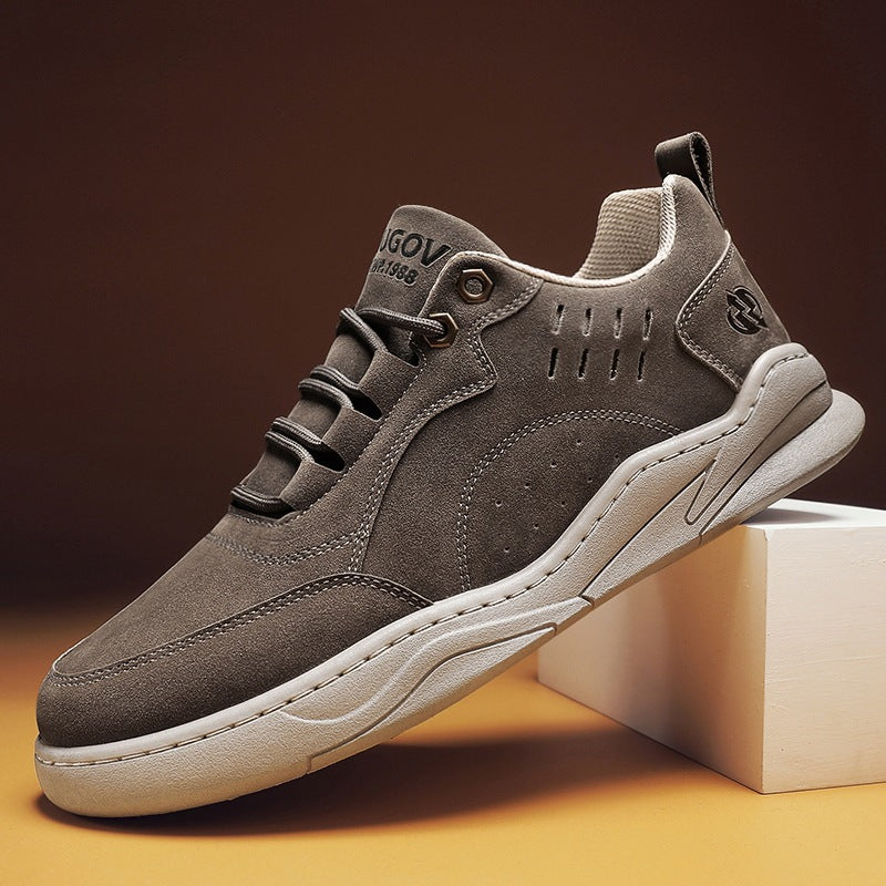 Herren Veloursleder-Freizeit-Sneaker mit gepolstertem Komfortfußbett und rutschfester Gummisohle Shopy Nory