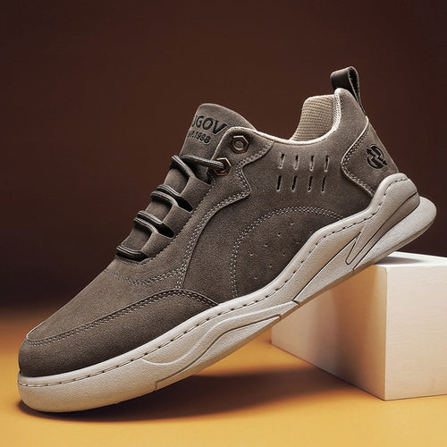 Herren Veloursleder-Freizeit-Sneaker mit gepolstertem Komfortfußbett und rutschfester Gummisohle Shopy Nory