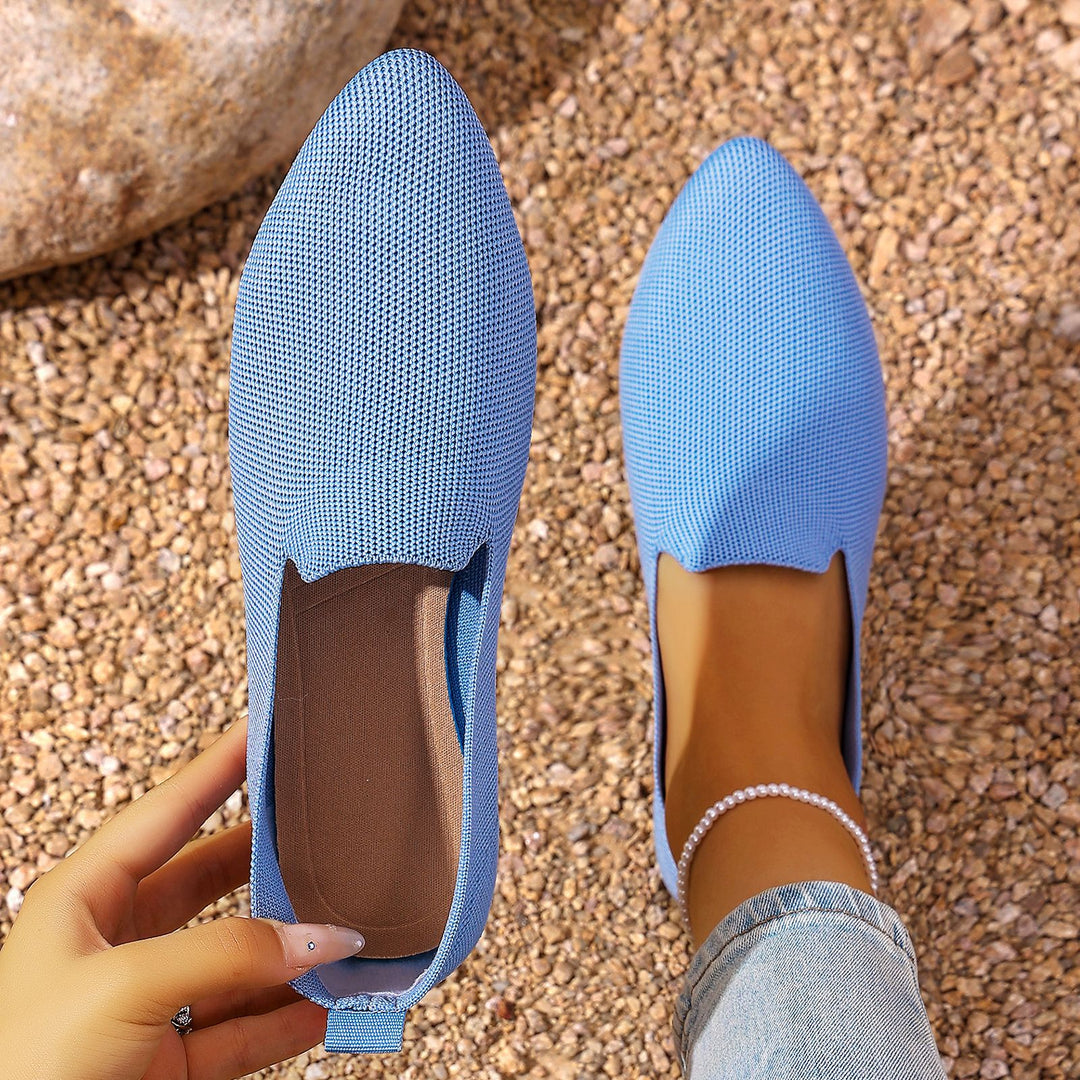 Damen nan leichte gestrickte Slipper mit Memory-Fußbett und rutschfester Sohle Shop Nory