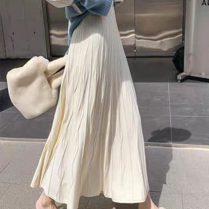 Damen Eleganter, gefalteter Maxirock Shop Nory