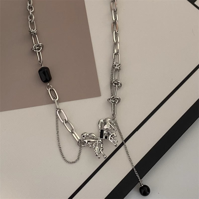 Damen Halskette mit einzigartigem Element und filigranem Design Shop Nory