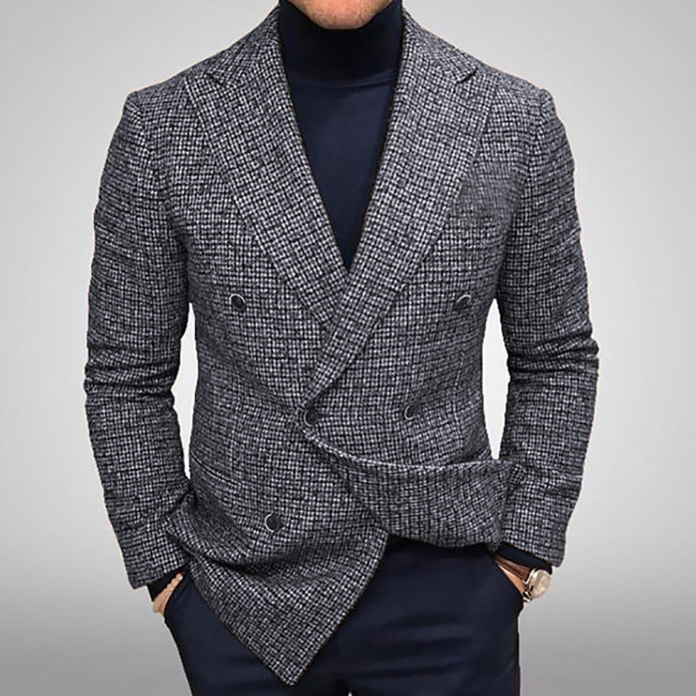 Herren Doppelreihiger Struktur-Blazer mit taillierter Schnittführung Shop Nory