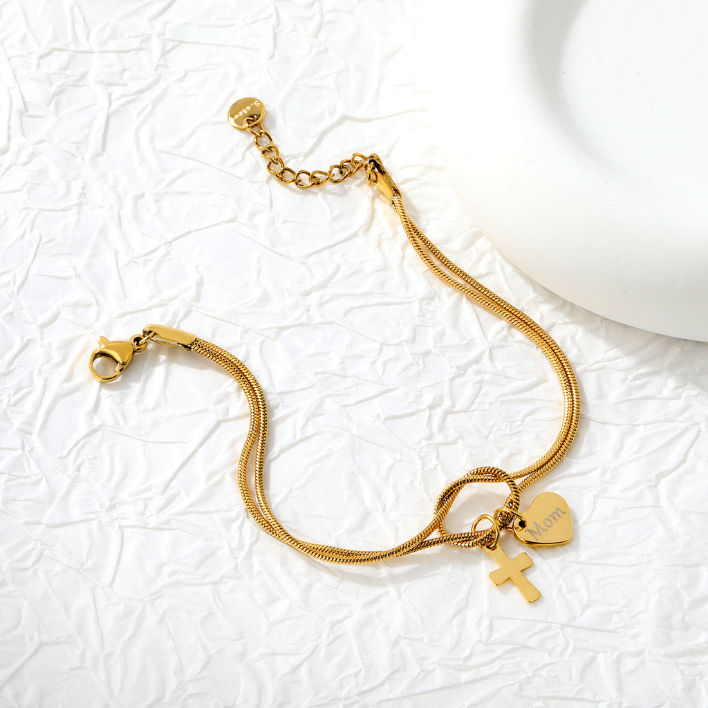 Damen Armband mit personalisierten Anhängern und verstellbarem Verschluss Shop Nory