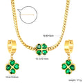 Damen Schmuckset mit vierblättrigem Kleeblatt-Anhänger und eleganten Ohrsteckern Shop Nory
