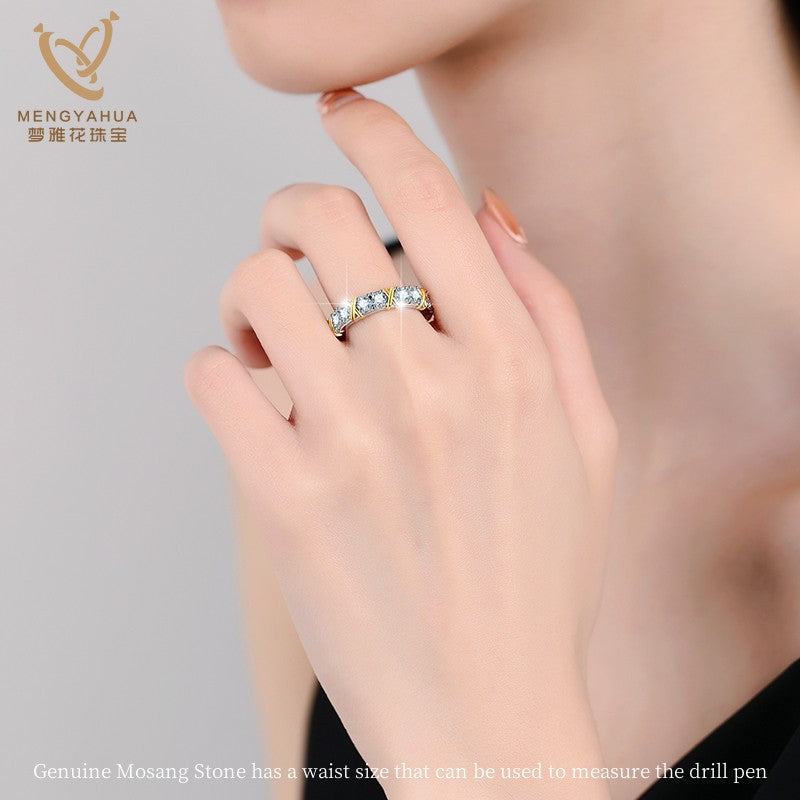 Damen eleganter Zirkonia-Ewigkeit-Ring mit filigraner Fassung Shop Nory