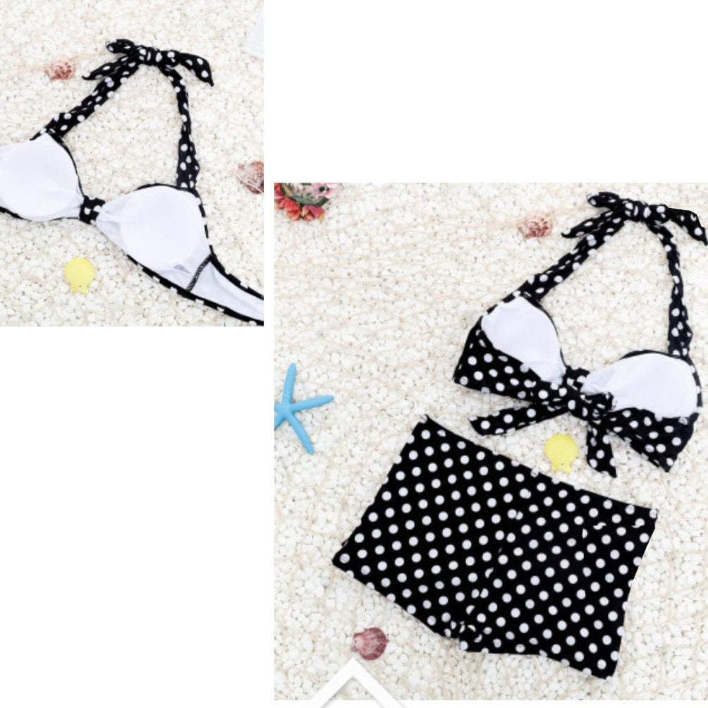 Damen Bikini-Set mit gepolstertem Oberteil und hochgeschnittenem Höschen