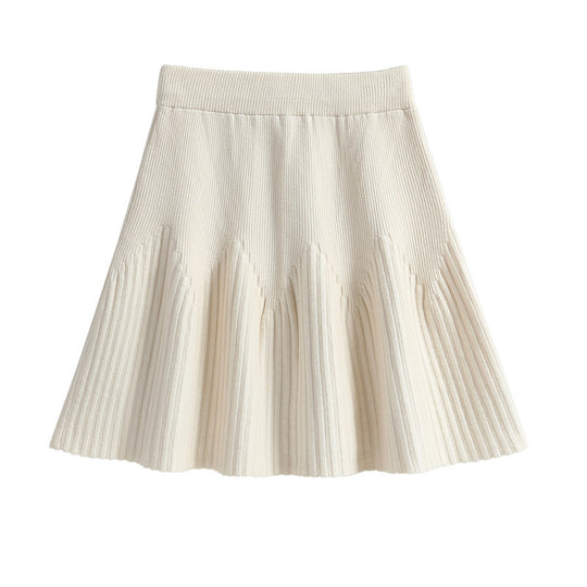 Damen Plissee-Rock mit weichem Material und elegantem Wellenmuster Shop Nory