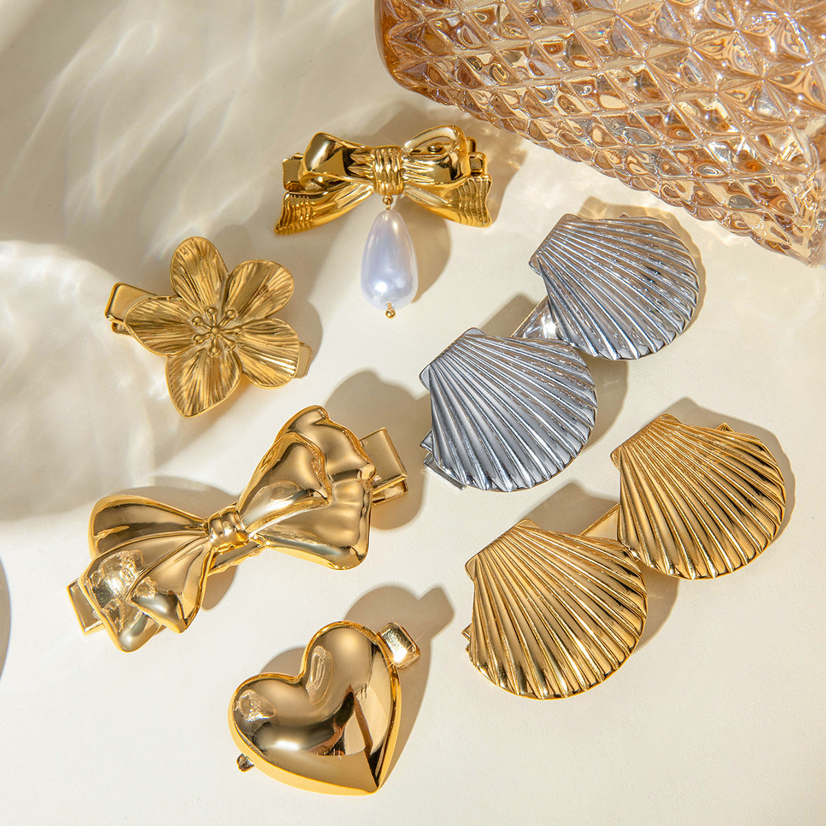 Damen Haarspange im eleganten Seestern-Design aus hypoallergenem Edelstahl Shop Nory
