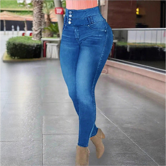 Damen Hochtaillierte Sculpting-Skinny-Jeans mit verstärktem V-Bund und Push-up-Effekt Shop Nory