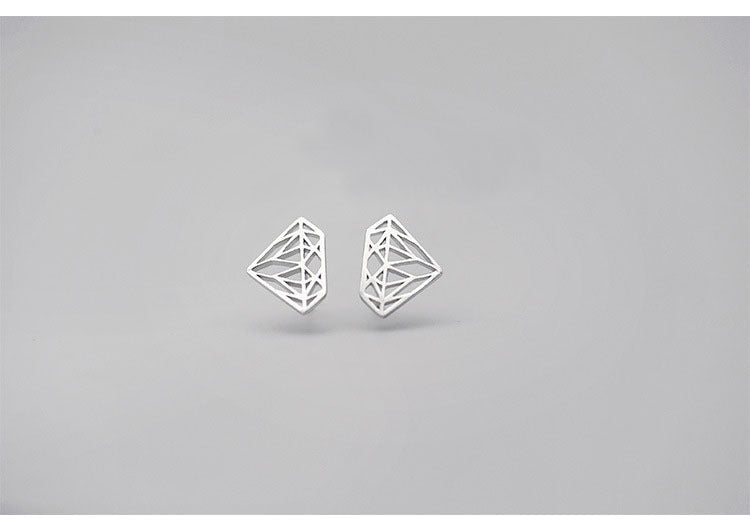 Damen geometrische Ohrstecker aus feinem Silber Shop Nory